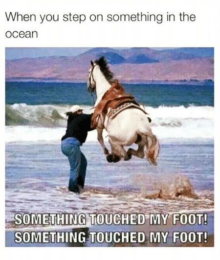 When you step on something in the ocean