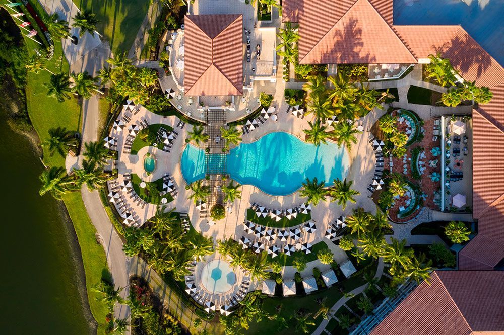 PGA National Resort & Spa aerial view resort pool