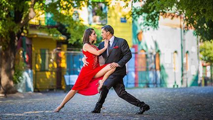 Tango dancing in Argentina