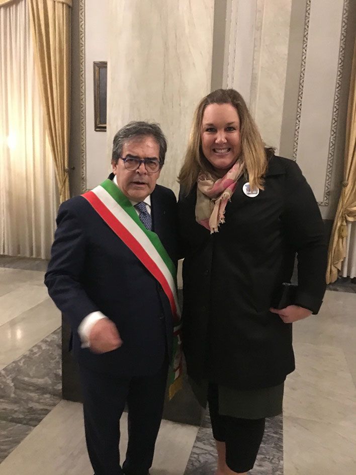 with the Mayor of Catania