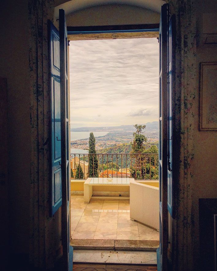 overlooking Taormina