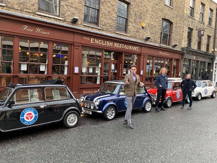 Touring London in vintage Mini-Coopers…but virtually!