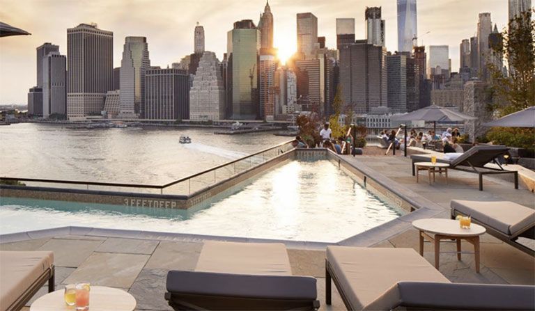 1 Hotel Brooklyn Bridge rooftop pool