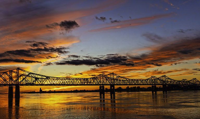 Mississippi River sunset
