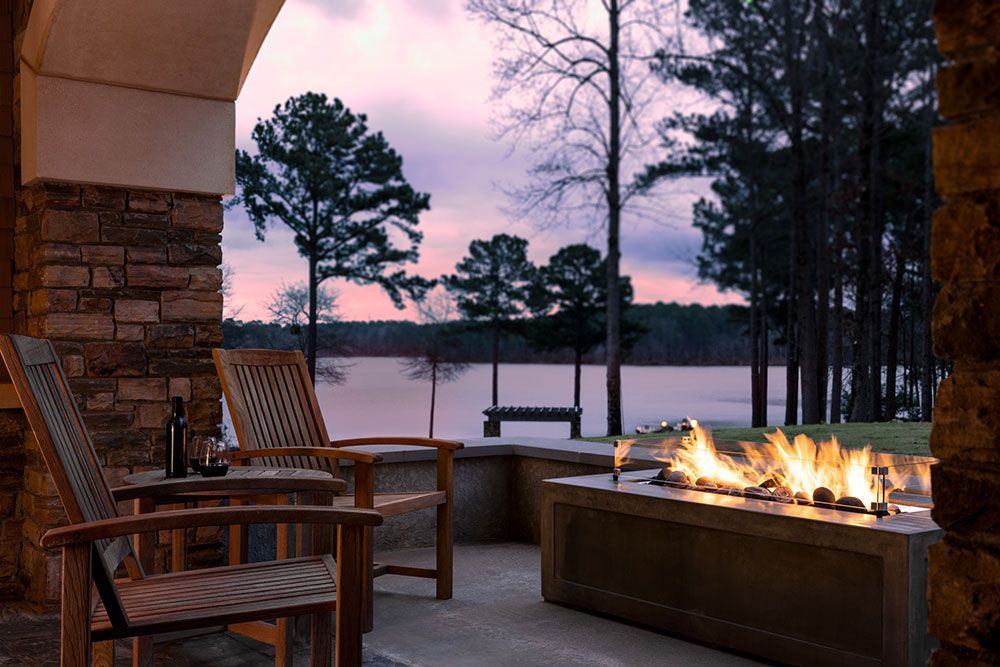 The Ritz Carlton Reynolds, Lake Oconee, patio of lake view fireside guestoom
