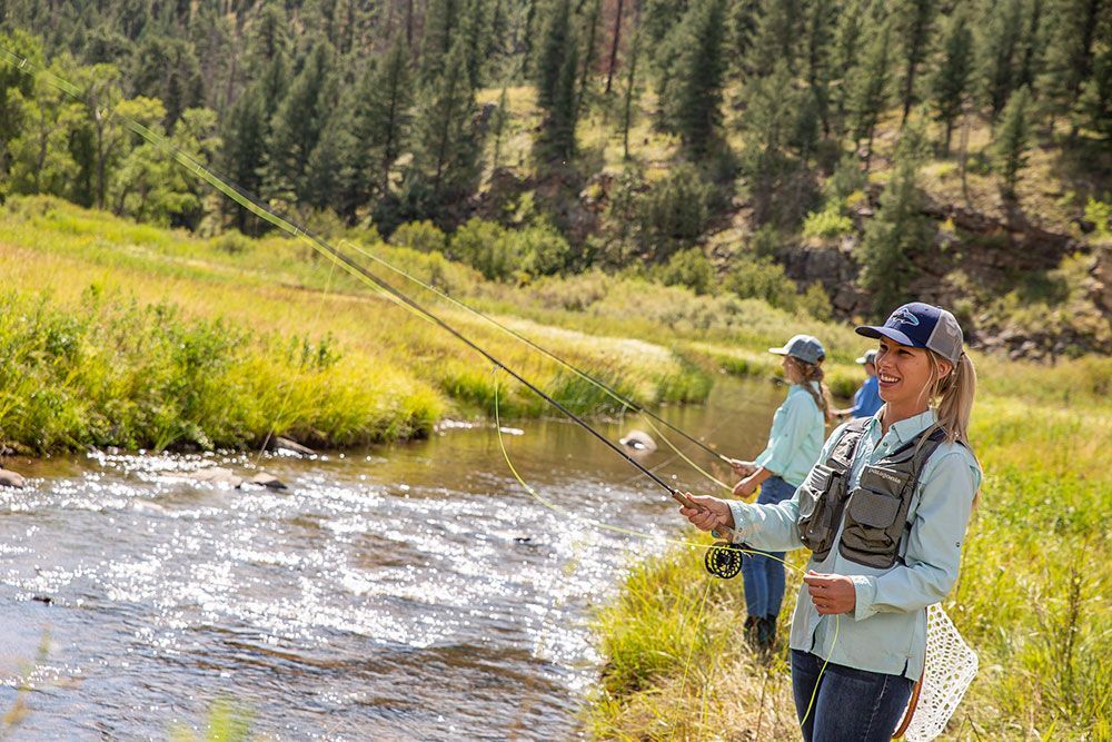 3 ladies fishing at Vermejo, A Ted Turner Reserve - Raton, New Mexico